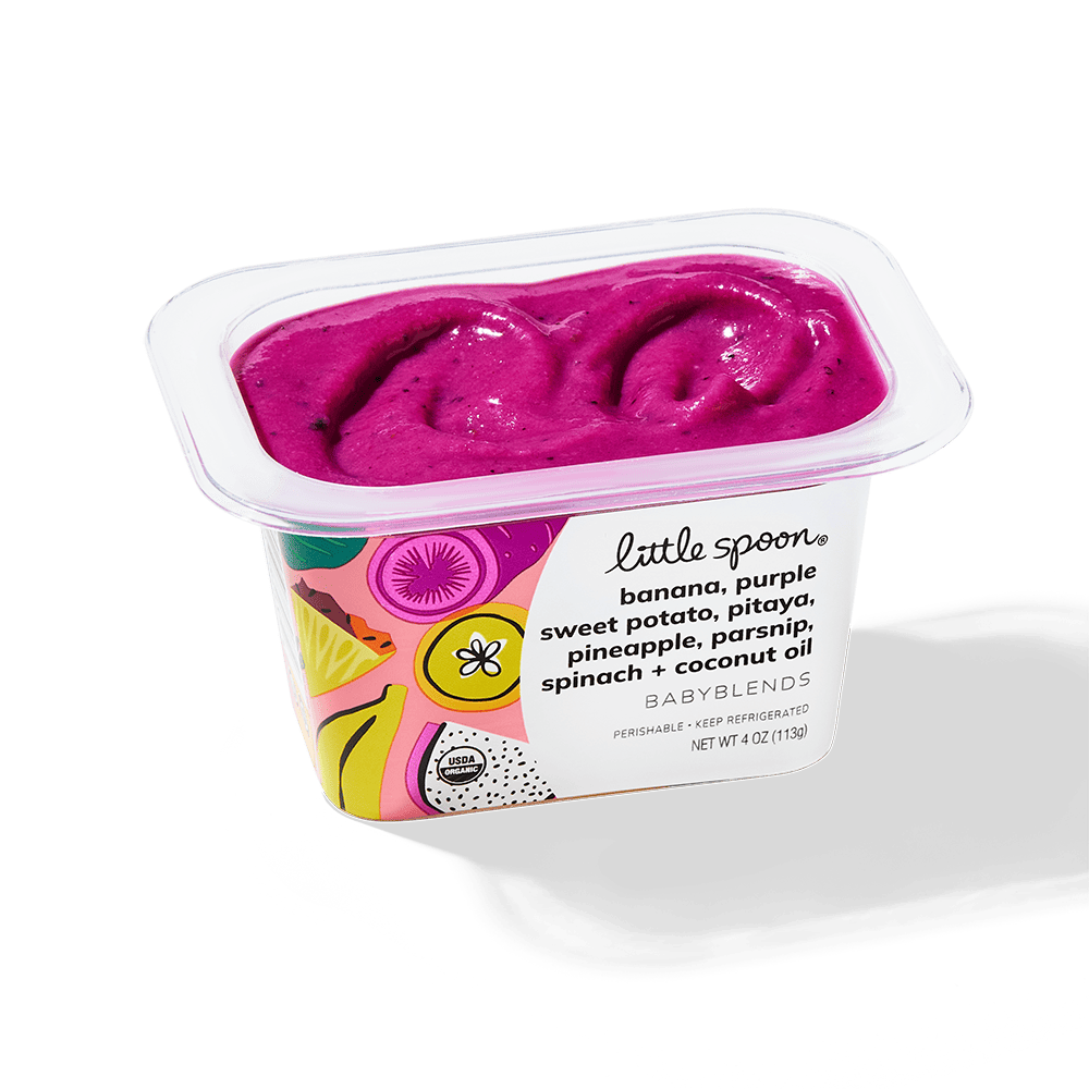 Banana, Purple Sweet Potato, Pitaya, Pineapple, Parsnip, Spinach and Coconut Oil Stage 4 Baby Food