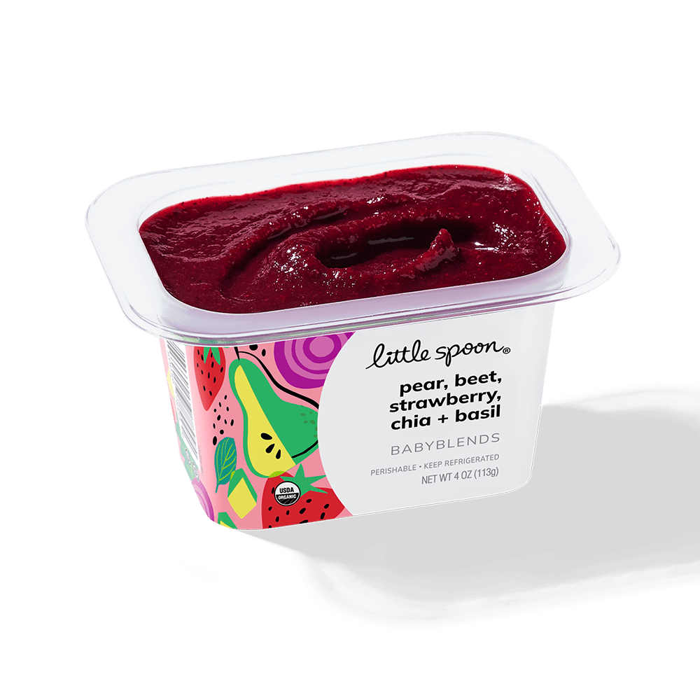 Pear, Beet, Strawberry, Chia and Basil Babyblend