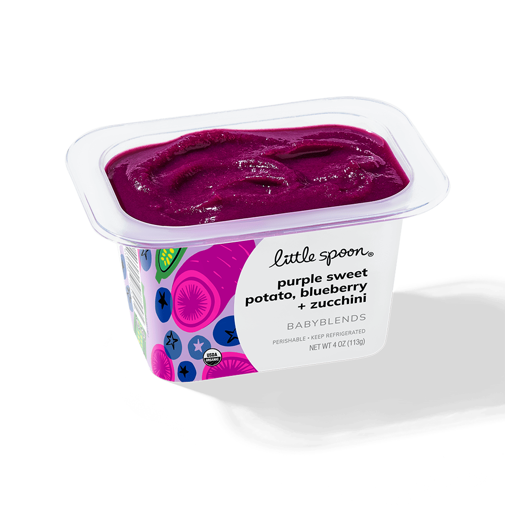 Purple Sweet Potato Blueberry Zucchini Stage 3 Baby Food