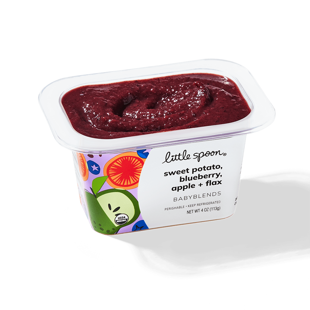 Sweet Potato, Blueberry, Apple and Flax Stage 4 Baby Food