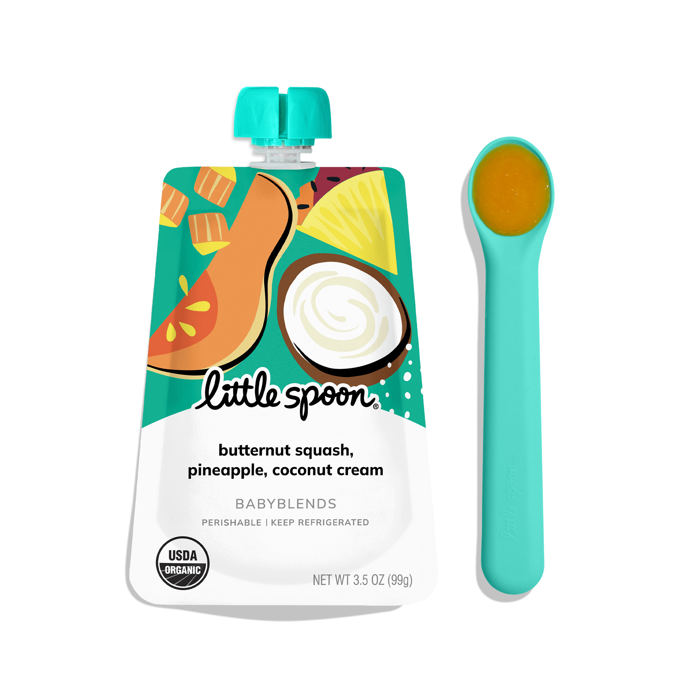 Blend of Butternut Squash, Pineapple, Coconut Cream